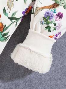 SHEIN Conjunto De Duas Peças Com Forro De Pelúcia Para Meninas Com Estampa De Dragão Para Mamãe E Eu (Vendido Separadamente Em 3 Conjuntos)