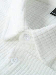 Manfinity Homme Men 1pc Solid Pocket Patched Shacket - White - View 3