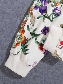 SHEIN Unity Bộ đồ phối họa tiết rồng lót lông dành cho nữ, bán riêng 3 bộ: Cho Mẹ, Cho Tôi - trắng - Xem 4