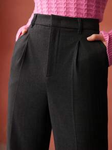 MOTF PREMIUM Viscose-Blend Quần tây - Xám - Xem 3