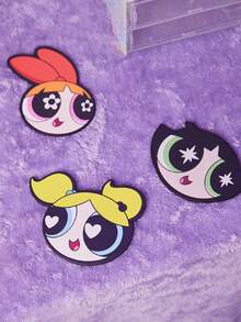 The Powerpuff Girls | ROMWE 1入組卡通設計杯墊,可愛耐熱桌杯墊 - 綠色 - 查看 3