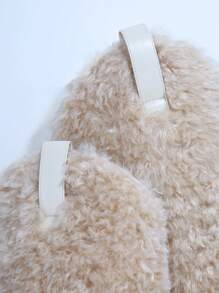 SHUZIA Fuzzy Knee Boots - Beige - View 6