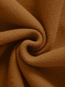 SHEIN EZwear Chất rắn Lót nhiệt Áo nỉ - màu nâu - Xem 7