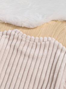 SHEIN Tween Girl 3pcs Solid Ribbed Fleece Pullover - Multicolor - View 4