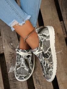 女士度假厚底休閒鞋,2023新品,女士牛皮厚底束口牛仔鞋,女士優雅厚底鞋帶鞋,女士時尚厚底拉鍊點綴鞋,女士趣味拼色平台鞋降價,女士拼色野外和休閒鞋 - 黑色 - 查看 2