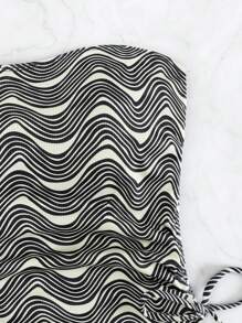 SHEIN Swim Traje De Baño De Una Pieza Con Patrón De Cebra