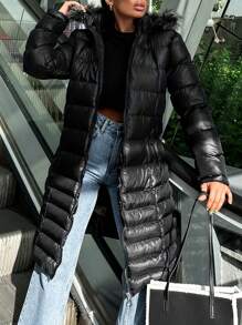 Women's Hooded Fluffy -padded Jacket