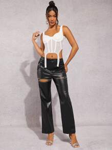 SHEIN BAE 不對稱下擺吊帶上衣