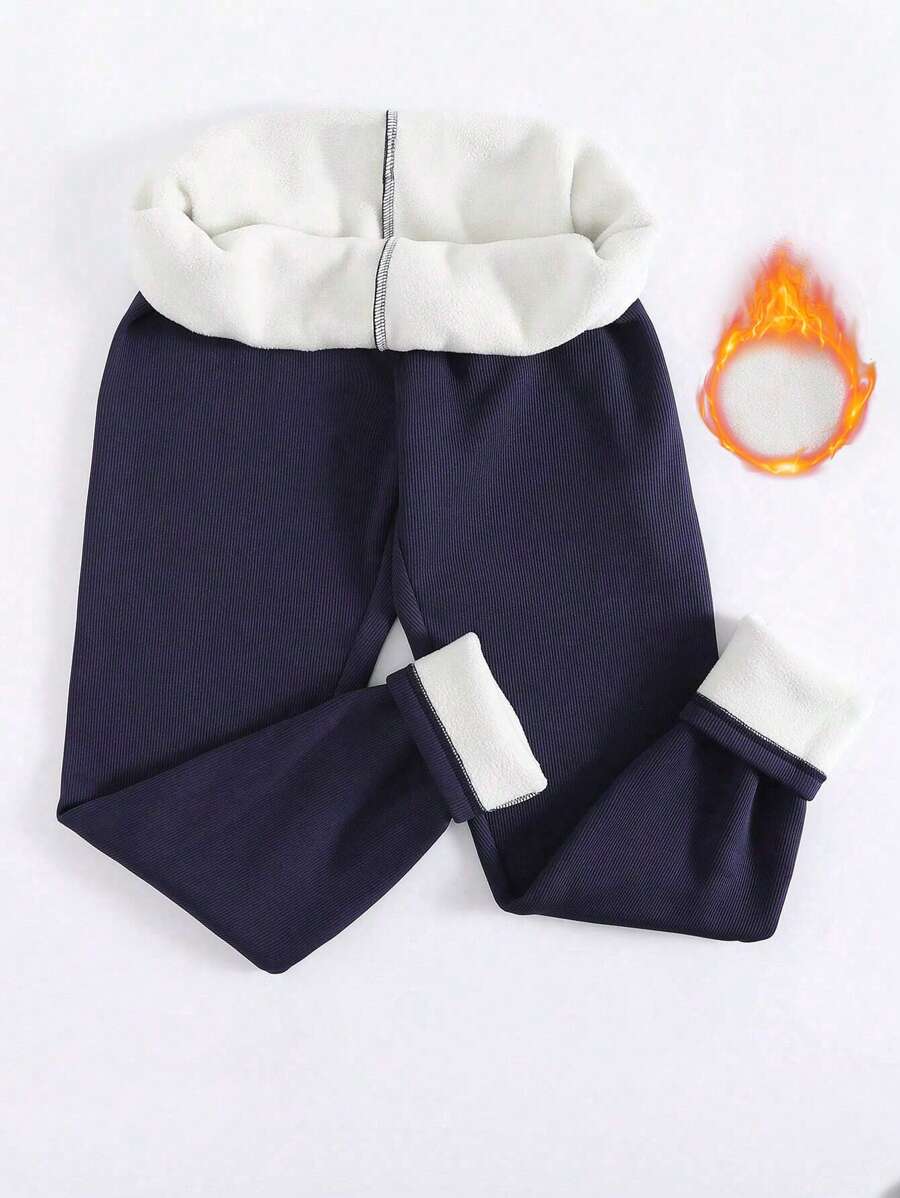 SHEIN Unity Thermal Lined Leggings - Navy Blue - View 1