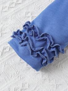 Baby Girl Striped Ruffle Trim Peplum Top & Frill Trim Pants - Multicolor - View 4