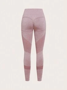 SHEIN Yoga Futuristic 3入組寬腰帶運動打底褲 - 彩色 - 查看 2