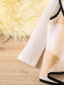 SHEIN 女小童1入組撞色滾邊外套馬甲&1入組長褲&1入組素色T恤 - 彩色 - 查看 5