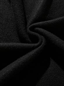 SHEIN EZwear Slogan Graphic Drop Shoulder Sweatshirt - Black - View 3