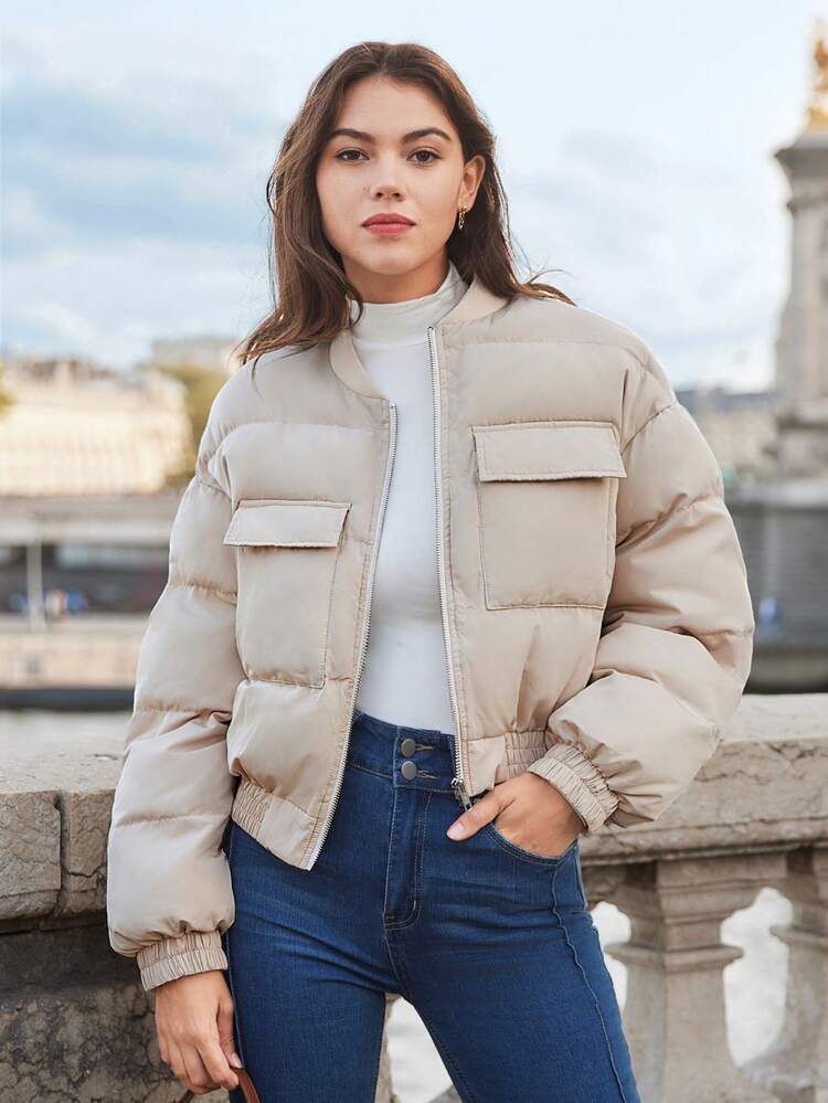Women's Winter Baseball Collar Padded Coat Casual
