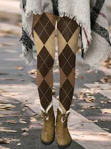 Quần bó bó sát Easter Slim Fit, mỏng, in kỹ thuật số - Cà phê nâu - Xem 2