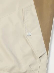 Manfinity Homme Chaqueta con capucha con cordón de dos tonos para hombre, esposo, de manga larga, de bloques de color, chaqueta delgada