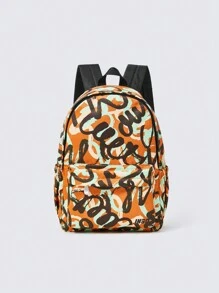 Outdoor Camo Leisure Sports Graffiti Backpack, Large Capacity, Simple And Fashionable, Multi-functional