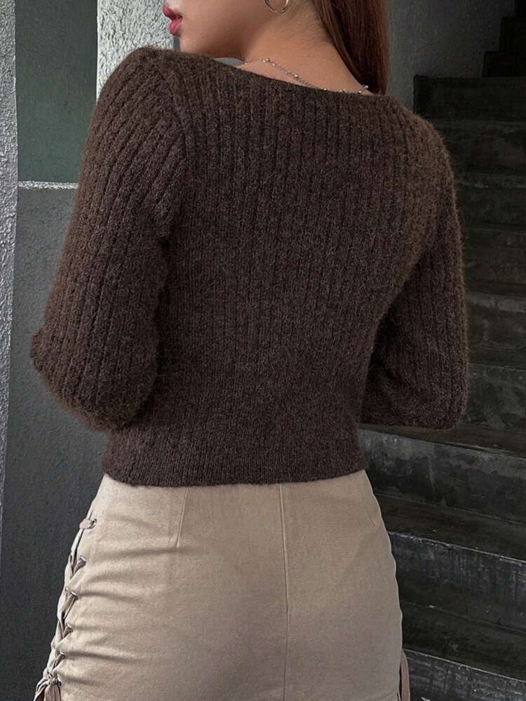 Knot Front Crop Cardigan