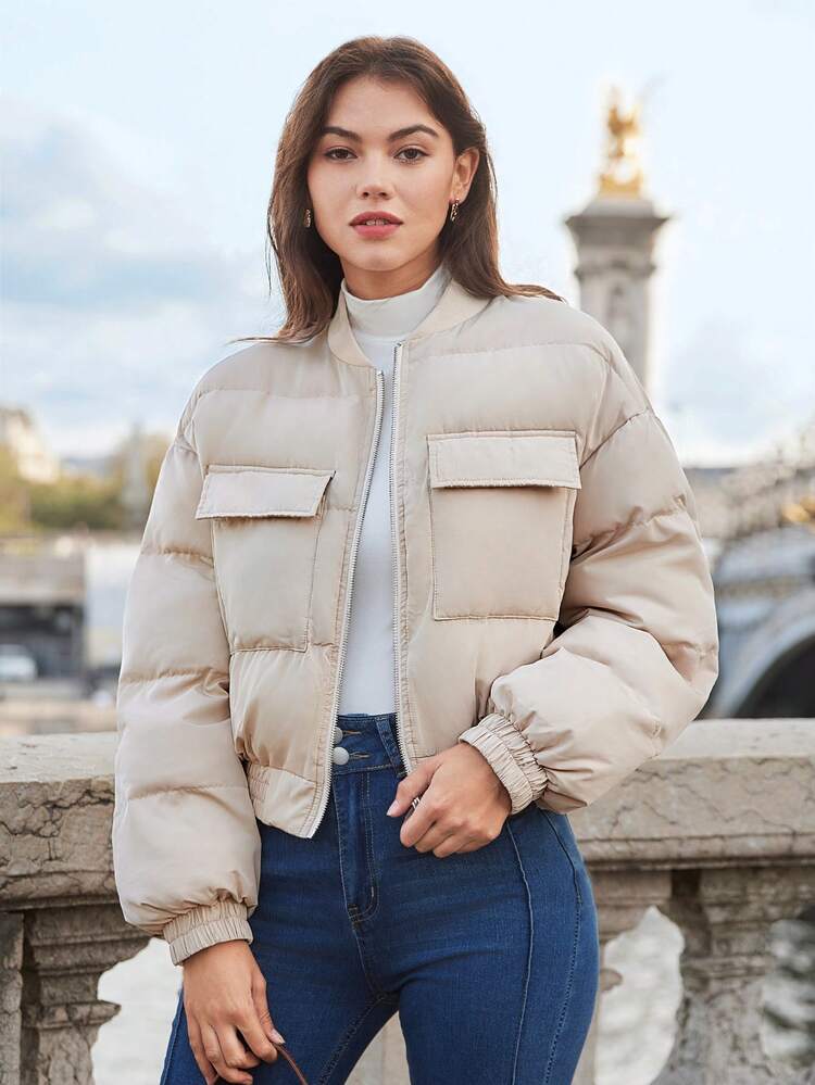 Women's Winter Baseball Collar Padded Coat Casual