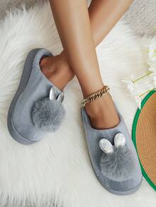 Zapatillas De Estar Por Casa Grises Para Mujeres - Gris - Ver 2
