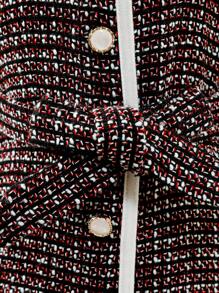 Baby Girl Contrast Binding Belted Overcoat - Multicolor - View 4