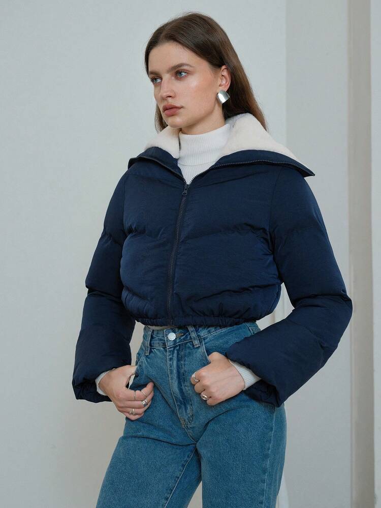 Women's Short Padded Padded Coat Clothes Winter With Thermal Lined