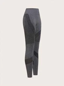 SHEIN Yoga Futuristic 3入組寬腰帶運動打底褲 - 彩色 - 查看 13