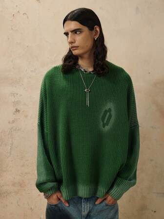 Men Drop Shoulder Oversized Sweater
