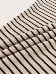 SHEIN BASICS In sọc Váy bodycon - Màu be - Xem 5