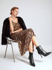 MOTF PREMIUM Nhọn Dao găm nhỏ Giày ống Ngắn - màu đen - Xem 7