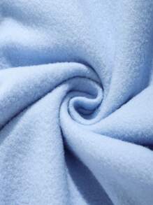 INAWLY Kangaroo Pocket Drawstring Thermal Lined Hoodie & Sweatpants - Blue - View 6