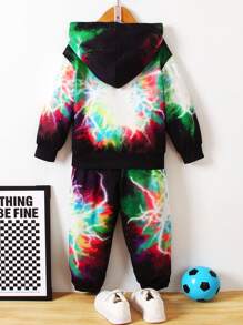 SHEIN Chàng trai trẻ Bóng đá In Áo Hoodie & Quần thể thao - Nhiều màu - Xem 2
