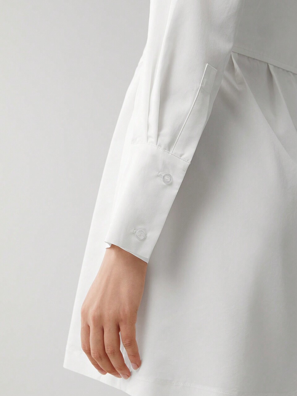 Solid Zip Up Shirt Dress