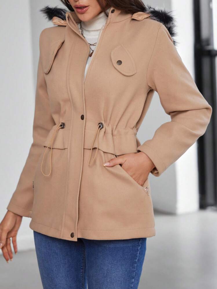 ZhuKun Cappotto n Pellcca Sntetca da Donna Gacca n Pellcca