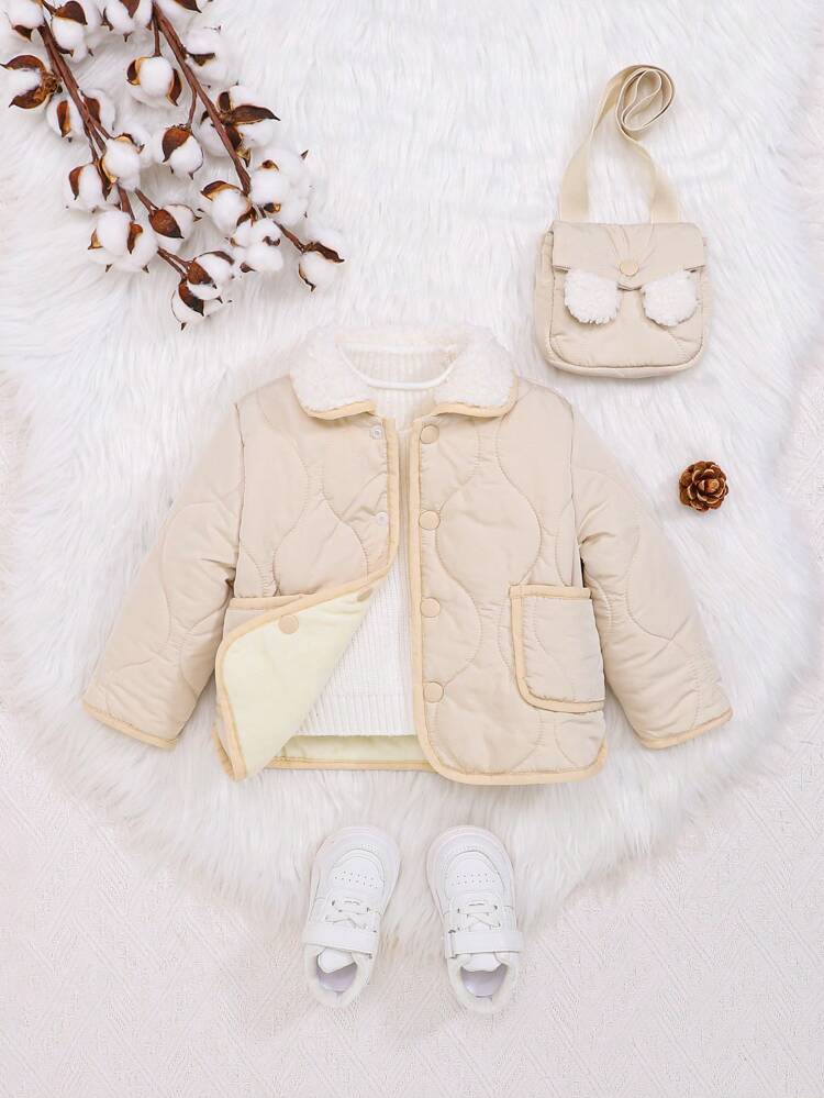 Baby Boy Borg Collar Thermal Lined Jacket