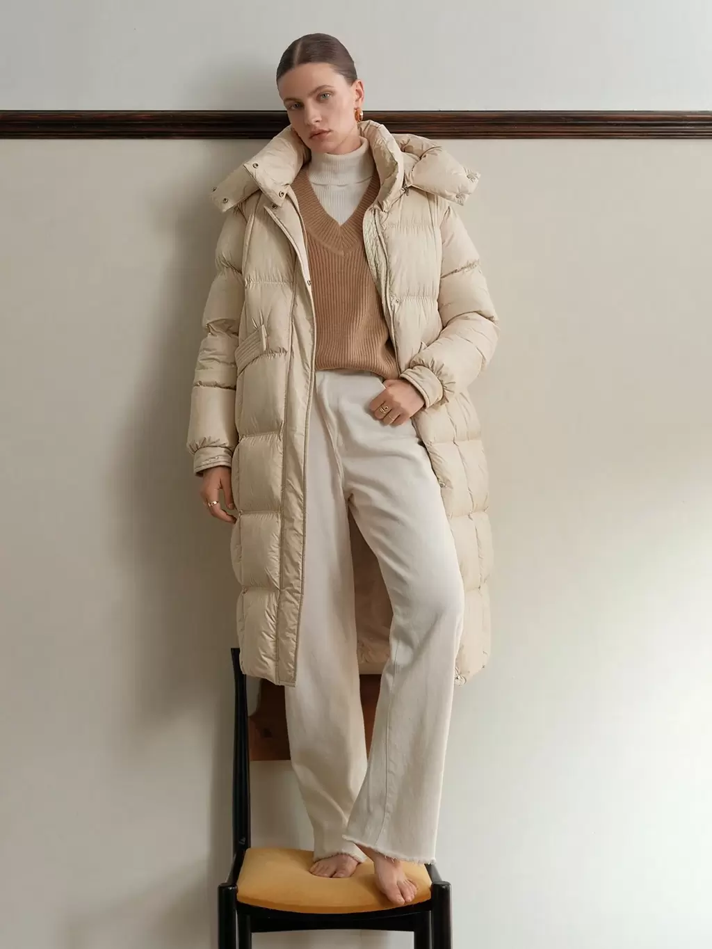 Women'S Hooded Long Padded Coat