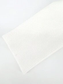 SHEIN EZwear Cárdigan unicolor con botón delantero tejido de canalé - Blanco - Ver 4