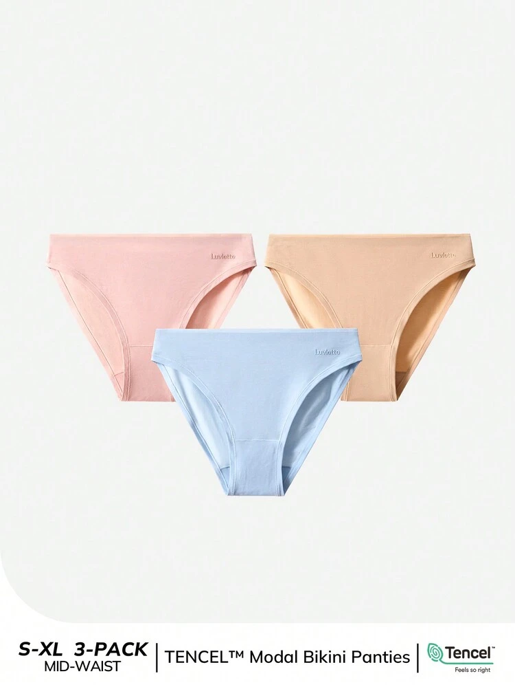 3-Pack Mid Rise ™ Modal Bikinis