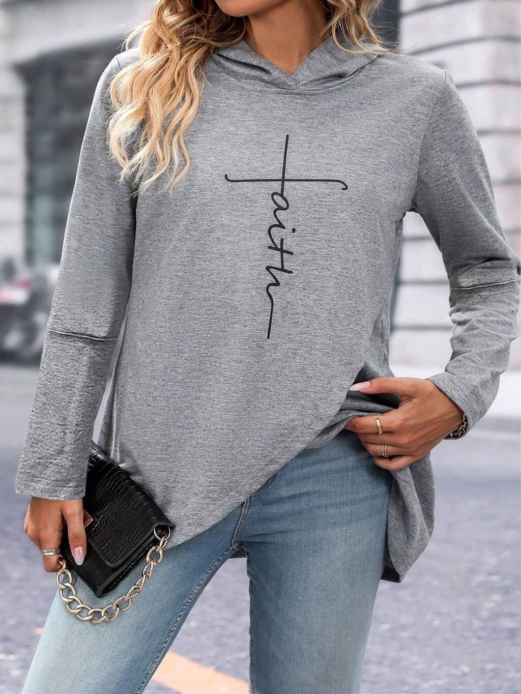 Plus Size Letter Graphic Sweatshirt Pullover Fall Sweatshirt