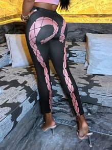 Slaydiva In Địa lý Quần bó sát - màu đen - Xem 6