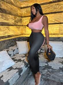 Slaydiva In Địa lý Quần bó sát - màu đen - Xem 5