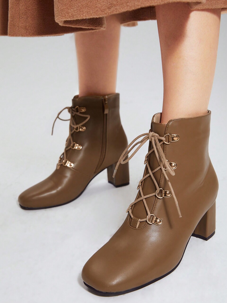 MOTF WOMEN'S FASHIONABLE LACE-UP BOOTS