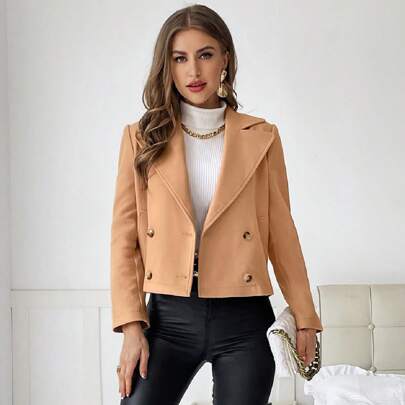テーラードジャケット Her lip to - herlipto double breasted classic blazer Lapel Neck Double Breasted Blazer｜EMMACLOTH