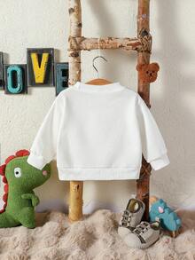 Baby Boy Slogan Graphic Sweatshirt - White - View 2