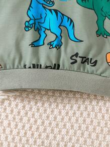 男嬰字母和恐龍印花衛衣和衛褲