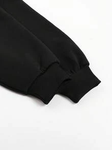 Bản in Halloween Áo nỉ - màu đen - Xem 3