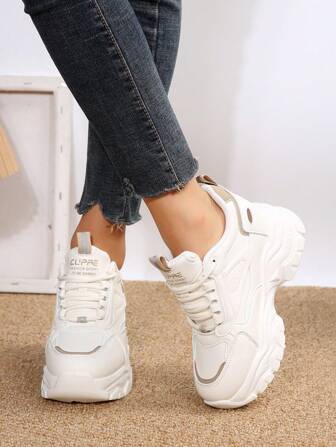 时尚百搭小码增高鞋，舒适休闲厚底运动鞋，女士款