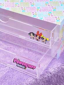 The Powerpuff Girls | ROMWE 1pc Cartoon Graphic Desk Storage Box - Multicolor - View 4