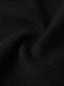 Claim Dot 男士宽松撞色二合一连帽卫衣，带抽绳，黑白配色，Y2K风格男士连帽衫，休闲男士连帽衫，秋季长袖上衣 - 黑色 - 查看 4