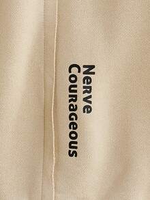 Manfinity RebelGame Áo nỉ trơn vai trễ vai rộng rãi cho nam - Màu be - Xem 3